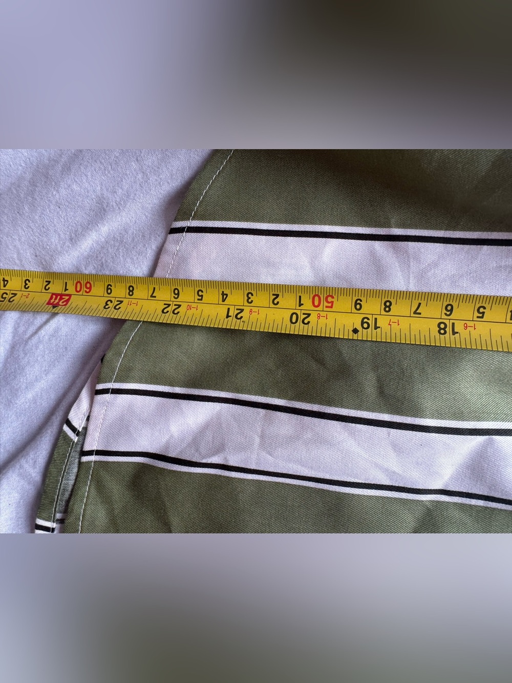 Cyberjammies Nancy Stripe Pajama Set Sage Green Cotton Modal Size 44 - Picture 8 of 13